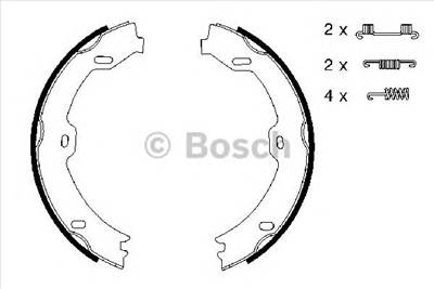 BOSCH 0 986 487 666 - kézifék fékpofakészlet MERCEDES-BENZ MERCEDES-BENZ (BBDC)
