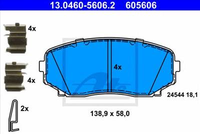 ATE 13.0460-5606.2 - fékbetét MAZDA