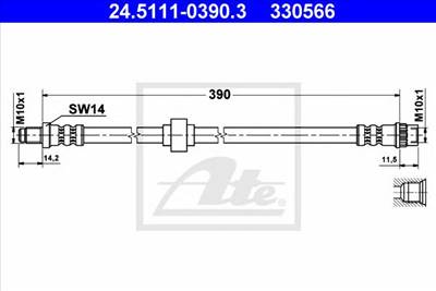 ATE 24.5111-0390.3 - fékcső RENAULT