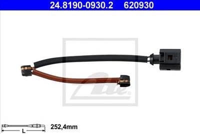 ATE 24.8190-0930.2 - fékbetét kopásjelző AUDI PORSCHE VW