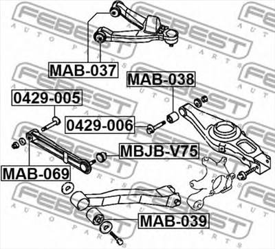 FEBEST MAB-037 - Lengőkar szilent MITSUBISHI