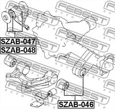 FEBEST SZAB-046 - Csapágy, differenciál SUZUKI