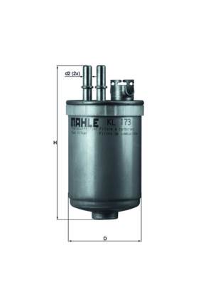 MAHLE KL 173 - Üzemanyagszűrő FORD