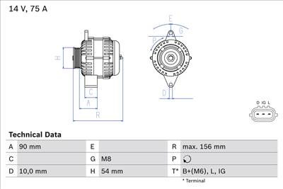 BOSCH 0 986 081 950 - generátor SUZUKI