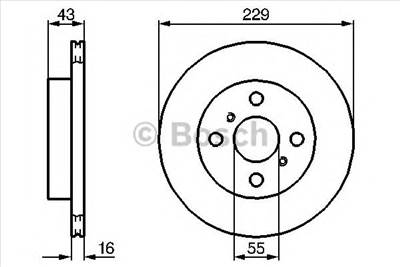 BOSCH 0 986 478 491 - féktárcsa TOYOTA