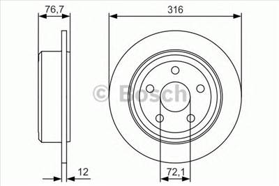 BOSCH 0 986 479 R08 - féktárcsa JEEP