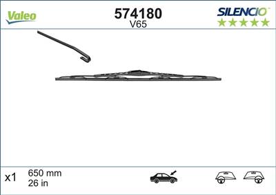törlőlapát VALEO 574180-VAL for HYUNDAI, FORD, NISSAN, OPEL, …