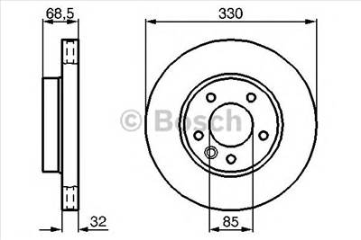 BOSCH 0 986 479 248 - féktárcsa PORSCHE VW