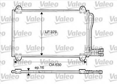 VALEO 816891 - klíma kondenzátor MERCEDES-BENZ