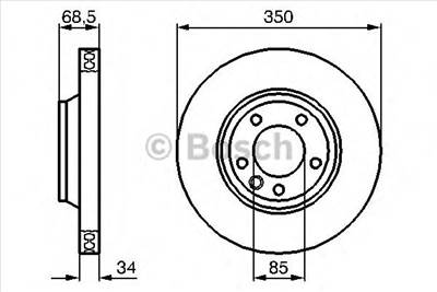 BOSCH 0 986 479 249 - féktárcsa AUDI PORSCHE VW