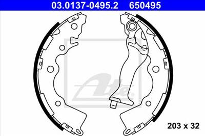 ATE 03.0137-0495.2 - fékpofakészlet HYUNDAI KIA