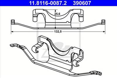 ATE 11.8116-0087.2 - Rugó, féknyereg MERCEDES-BENZ