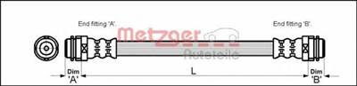 METZGER 4114798 - fékcső AUDI SEAT SKODA VW