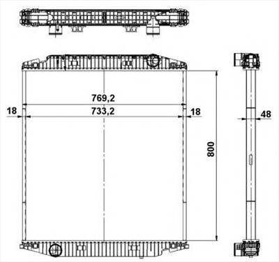 NRF 539567 - Vízhűtő (Hűtőradiátor) IVECO