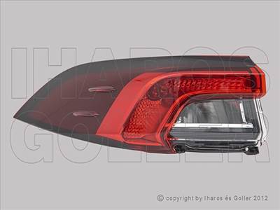Toyota Corolla 2019-2023 - Hátsó lámpa üres bal külső LED/WY21W (Sedan)