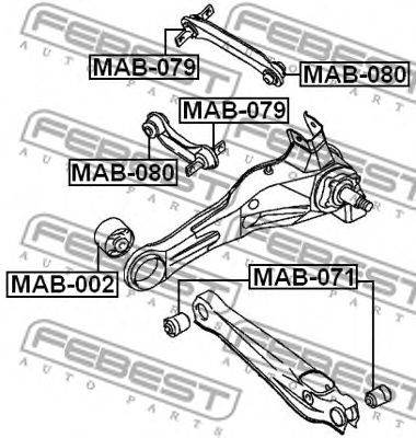 FEBEST MAB-071 - Lengőkar szilent DODGE JEEP MITSUBISHI VOLVO