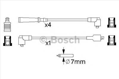 BOSCH 0 986 356 702 - gyújtókábel szett NISSAN