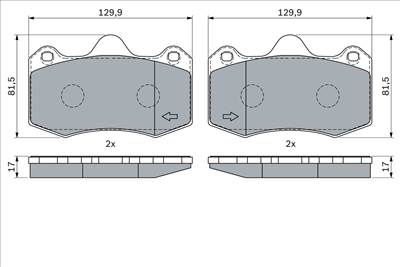 BOSCH 0 986 424 399 - fékbetétkészlet, tárcsafék RENAULT SEAT