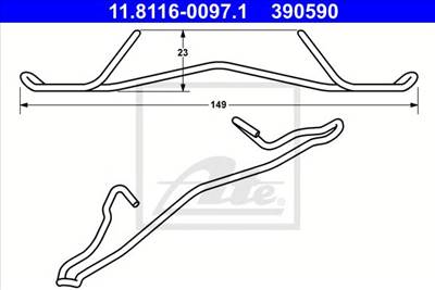 ATE 11.8116-0097.1 - Rugó, féknyereg CHEVROLET DAEWOO OPEL VAUXHALL