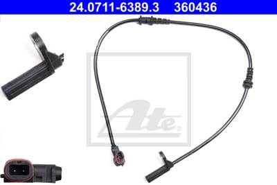 ATE 24.0711-6389.3 - kerékfordulatszám érzékelő MERCEDES-BENZ