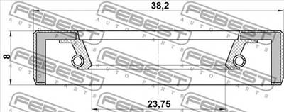 FEBEST 95FBY-26380808X - Féltengely szimmering MARUTI MARUTI SUZUKI SANTANA SUZUKI SUZUKI (CHANGAN) 