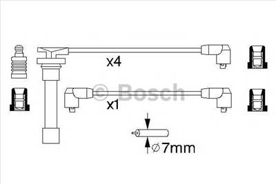 BOSCH 0 986 356 703 - gyújtókábel szett NISSAN