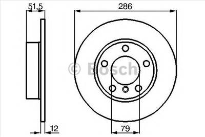 BOSCH 0 986 478 511 - féktárcsa BMW