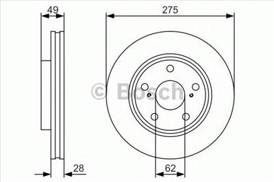 BOSCH 0 986 479 R58 - féktárcsa MITSUBISHI TOYOTA