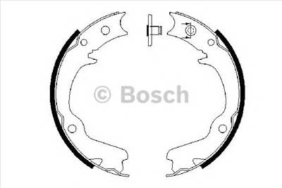 BOSCH 0 986 487 681 - kézifék fékpofakészlet SUBARU