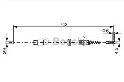 BOSCH 1 987 482 329 - Kézifék bowden MERCEDES-BENZ