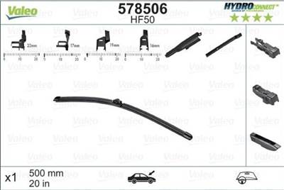 toyota proace 2016- - ablaktörlő lapát 1db  500mm (hf50) /ut.o.  hydroconnect