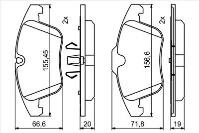 BOSCH 0 986 494 830 - fékbetét JAGUAR