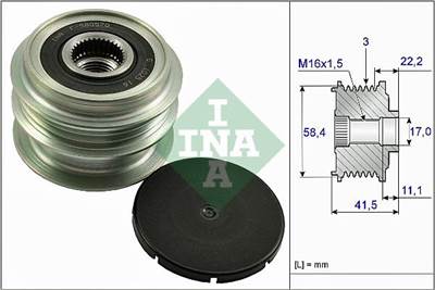 generátor szabadonfutó Schaeffler INA 535 0269 10 for RENAULT, DACIA