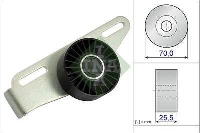 feszítőgörgő, hosszbordás szíj Schaeffler INA 531 0868 10 for RENAULT, DACIA