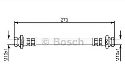 BOSCH 1 987 476 737 - fékcső HYUNDAI MITSUBISHI