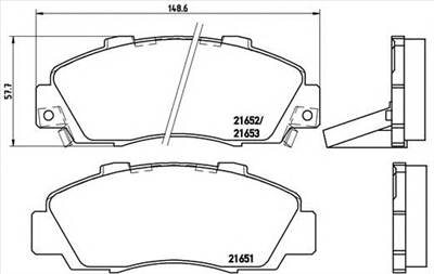 BREMBO P 28 026 - fékbetét ACURA HONDA HONDA (GAC) ROVER