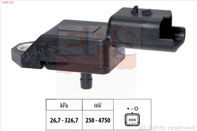 EPS 1.993.134 - Érzékelő, kipufogógáz-nyomás CITROËN DS FIAT FORD LANCIA PEUGEOT