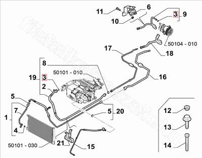 Klímacső tömítés -  - 11342784 -  - FIAT eredeti Eredeti új 11342784