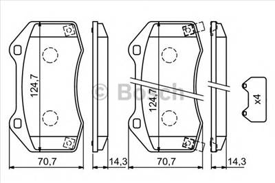 BOSCH 0 986 494 718 - fékbetét ABARTH OPEL VAUXHALL