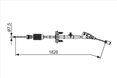 BOSCH 1 987 482 799 - Kézifék bowden PEUGEOT