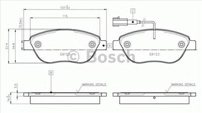 BOSCH 0 986 TB2 961 - fékbetét ABARTH FIAT LANCIA OPEL VAUXHALL