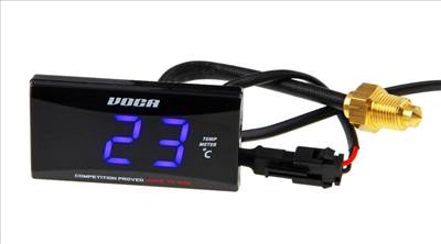 VOCA Racing Super Slim hőmérsékletmérő műszer kék kijelzéssel (0-120°C)