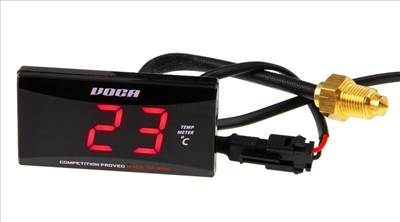 VOCA Racing Super Slim hőmérsékletmérő műszer piros kijelzéssel (0-120°C)