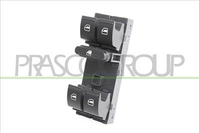 VW Golf V Plus 2005-2009  - Ablakemelő kapcsoló panel első 4 gombos bal 10pól.