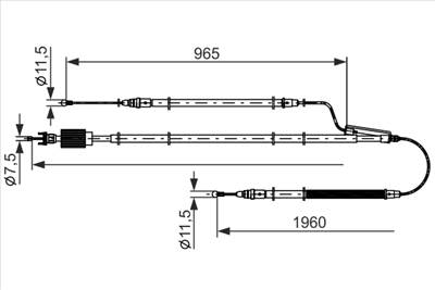 BOSCH 1 987 482 805 - Kézifék bowden OPEL VAUXHALL