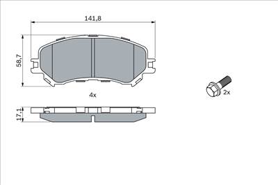BOSCH 0 986 494 722 - fékbetét RENAULT