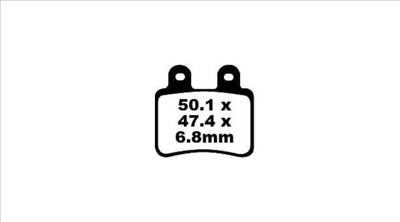 EBC SFA350 Scooter Blackstuff Kevlar-Aramid motorkerékpár fékbetét garnitúra (egy féknyereghez)