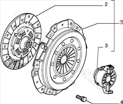 Kuplung készlet - MAREA, BRAVO, BRAVA, Y - 5895416, 71736573 -  - FIAT eredeti Eredeti új 5895416