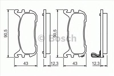 BOSCH 0 986 494 482 - fékbetét FORD ASIA / OZEANIA MAZDA