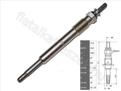 Izzítógyertya 2.0 JTD/HDI - JUMPER, BERLINGO, C4, JUMPY, EXPERT, C5 - FT82732, 9623638380 -  - Fastoriginal Utángyártott új 9623638380
